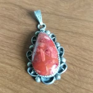 SS Vintage Spiny Oyster  Pendant